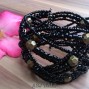 cuff beads bracelets glass bali design 